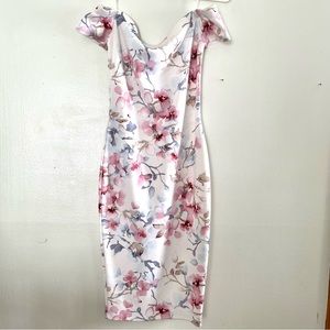 Windsor White Floral Dress Off The Shoulder